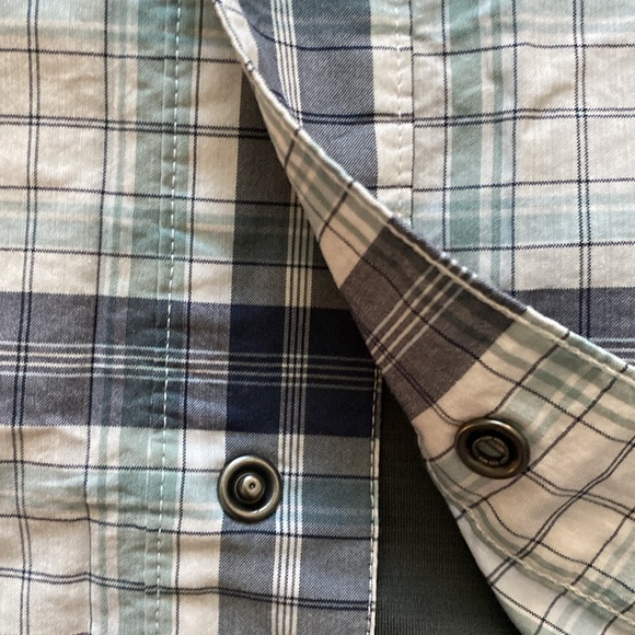 Mens VERTEX large short sleeve plaid concealment button down - Picture 6 of 6